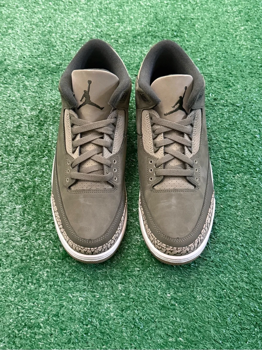Jordan 3 Retro Olive Green Nubuck Men's Sneakers